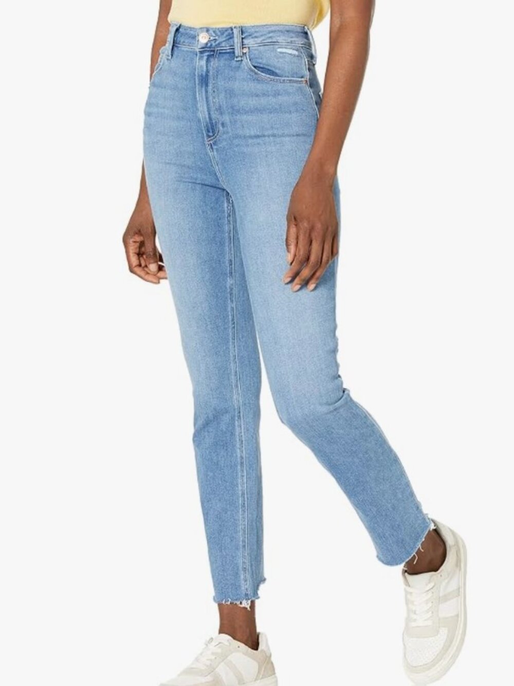 Paige Ultra High Rise Cindy Straight Jean Austyn Destructed 23